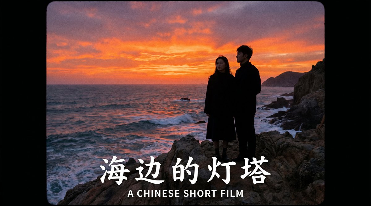 高清视频原创短片《海边的灯塔》视频